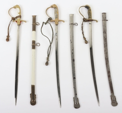 3x Miniature Imperial German Sword Letter Openers