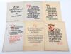 25x Third Reich NSDAP Illustrated “Wochenspruch” Printed Pages - 2