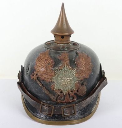 Scarce Imperial German 6th Thuringen Infantry Regiment Nr95 Regimentally Marked Pickelhaube