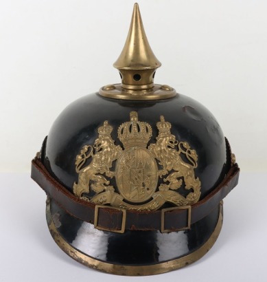 Imperial German Bavarian Tin Pickelhaube by Gebruder Bing
