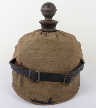 WW1 German Prussian M-15 Artillery Other Ranks Kugelhelm with Original Trench Cover