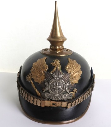 Rare Imperial German Brunswick Infantry Regiment Nr92 One Year Volunteers Pickelhaube