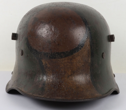 WW1 German M-17 Camouflaged Steel Combat Helmet