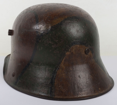 WW1 German M-17 Camouflaged Steel Combat Helmet - 7