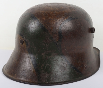 WW1 German M-17 Camouflaged Steel Combat Helmet - 8