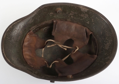 WW1 German M-17 Camouflaged Steel Combat Helmet - 9