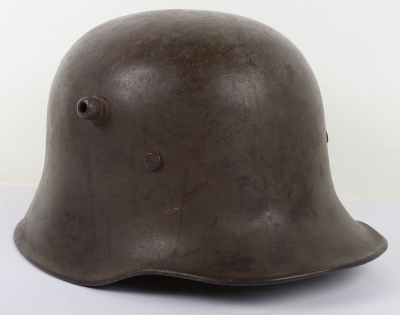 Scarce WW1 German M-18 Steel Combat Helmet - 2