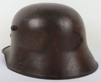 WW1 German M-17 Camouflaged Steel Combat Helmet - 7