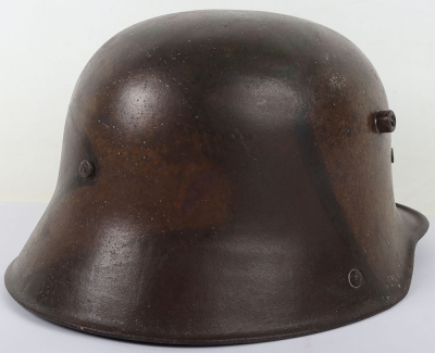 WW1 German M-17 Camouflaged Steel Combat Helmet - 8