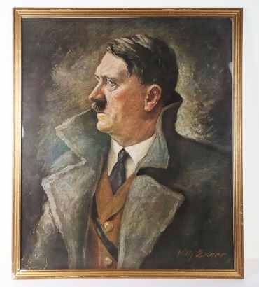Large Framed Adolf Hitler Print from Willy Exner