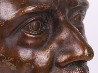 Large Bronzed Adolf Hitler Head Liberated from Kiel, Germany in 1945 - 4