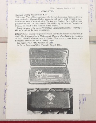 Hermann Goring Presentation Key to Paris Residence in 1940 - 10