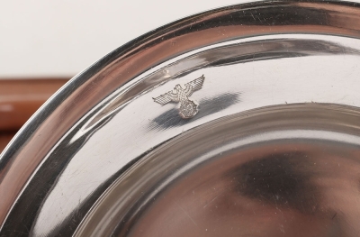 Third Reich NSDAP 8 Piece Silver Plated Table Service Grouping by Famous Third Reich Silversmith Wellner - 7