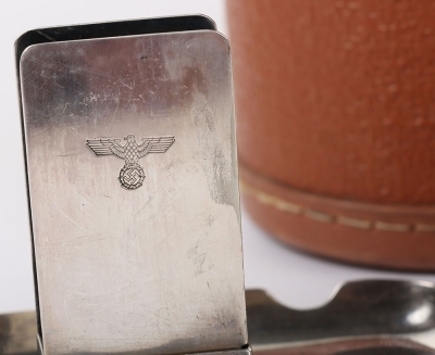 Third Reich NSDAP 8 Piece Silver Plated Table Service Grouping by Famous Third Reich Silversmith Wellner - 10