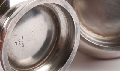 Third Reich NSDAP 8 Piece Silver Plated Table Service Grouping by Famous Third Reich Silversmith Wellner - 13