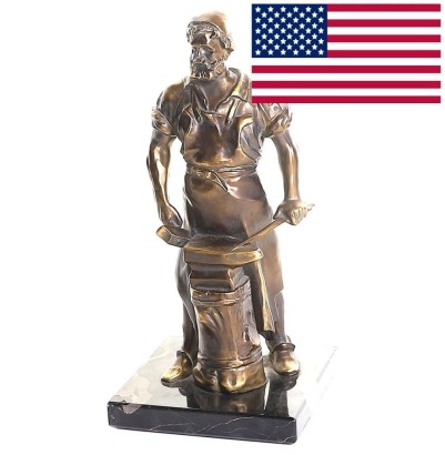German Third Reich Period Bronze Statue of a Swordsmith