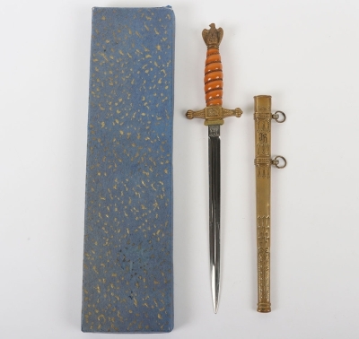 Rare 3/4 Size Miniature Kriegsmarine Officers Dress Dagger by Alcoso, Solingen, - 3
