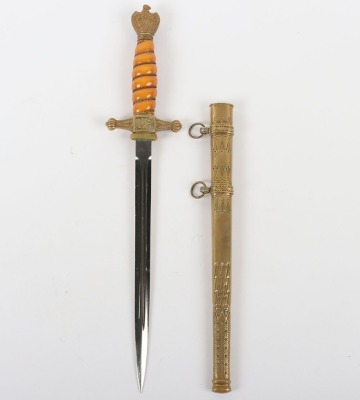 Rare 3/4 Size Miniature Kriegsmarine Officers Dress Dagger by Alcoso, Solingen, - 5