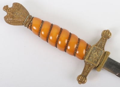 Rare 3/4 Size Miniature Kriegsmarine Officers Dress Dagger by Alcoso, Solingen, - 6