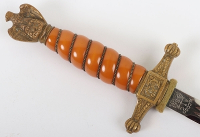 Rare 3/4 Size Miniature Kriegsmarine Officers Dress Dagger by Alcoso, Solingen, - 7