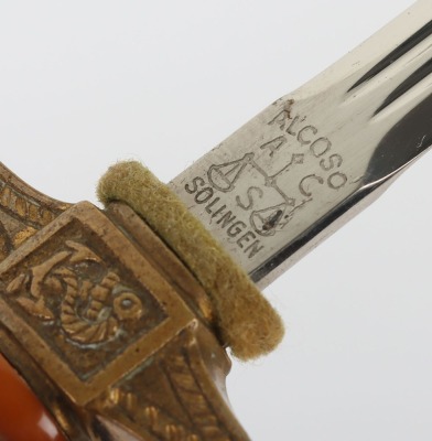 Rare 3/4 Size Miniature Kriegsmarine Officers Dress Dagger by Alcoso, Solingen, - 10