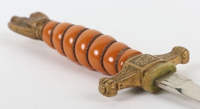 Rare 3/4 Size Miniature Kriegsmarine Officers Dress Dagger by Alcoso, Solingen, - 12