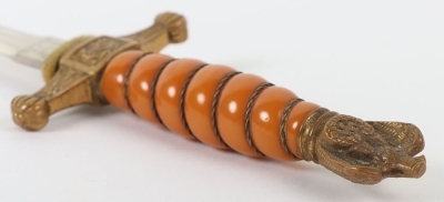 Rare 3/4 Size Miniature Kriegsmarine Officers Dress Dagger by Alcoso, Solingen, - 13