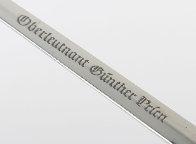 Miniature Kriegsmarine Dress Dagger Letter Opener with Gunther Prien Interest, - 6