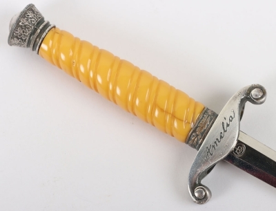 Miniaiture German Army Officers Dagger with Named Cross Guard - 4