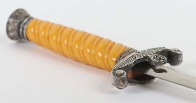 Miniaiture German Army Officers Dagger with Named Cross Guard - 11