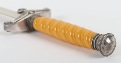 Miniaiture German Army Officers Dagger with Named Cross Guard - 12
