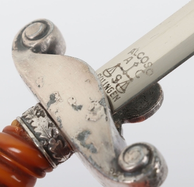 Miniature 3/4 Size Army Officers Dagger by Alcoso, Solingen, - 8