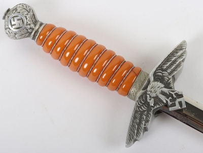 Miniature Luftwaffe 2nd Pattern Dagger with Advertisement to Blade - 5