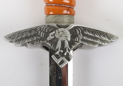 Miniature Luftwaffe 2nd Pattern Dagger with Advertisement to Blade - 6