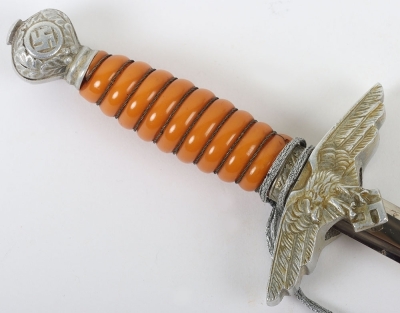 Miniature Luftwaffe 2nd Pattern Dress Dagger by SMF, Solingen with Company Trademark, - 5