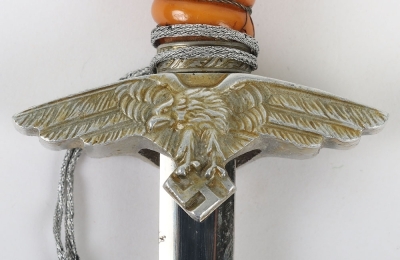 Miniature Luftwaffe 2nd Pattern Dress Dagger by SMF, Solingen with Company Trademark, - 7