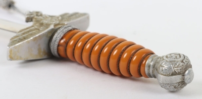 Miniature Luftwaffe 2nd Pattern Dress Dagger by SMF, Solingen with Company Trademark, - 12