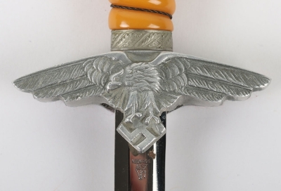 Miniature WW2 German Luftwaffe Dress Dagger by SMF, Solingen - 6