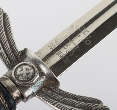 Miniature Luftwaffe Officers Sword by Alcoso on Propeller Base - 8