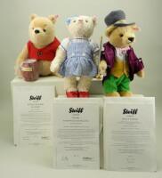 Three Steiff for Danbury Mint Limited Edition bears,