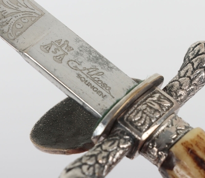 Rare Miniature Hunting Dagger by Alcoso, Solingen - 5