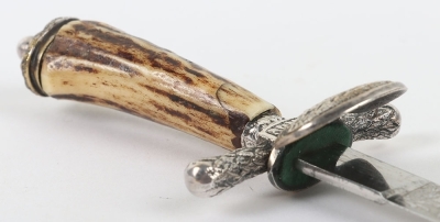 Rare Miniature Hunting Dagger by Alcoso, Solingen - 9