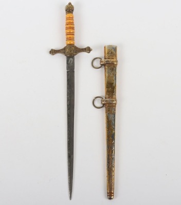 Miniature Weimar Republic Flame Top Naval Dagger - 2