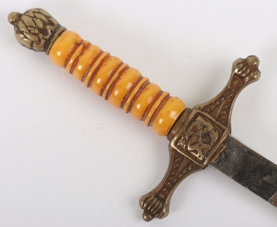 Miniature Weimar Republic Flame Top Naval Dagger - 4