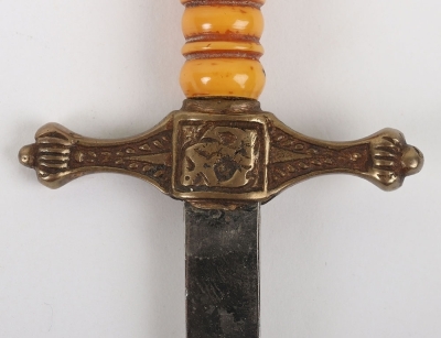 Miniature Weimar Republic Flame Top Naval Dagger - 5