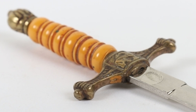 Miniature Weimar Republic Flame Top Naval Dagger - 8