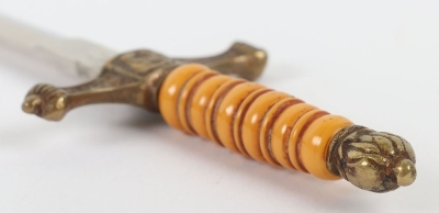 Miniature Weimar Republic Flame Top Naval Dagger - 9