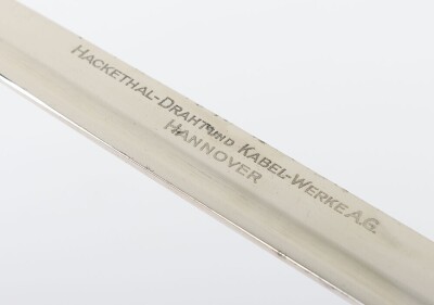 Third Reich Miniature Parade Bayonet for Retailer Hackethal-Draht und Kabel-Werke A.G, Hannover - 3