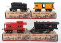 American Flyer 0 gauge locomotive and rolling stock