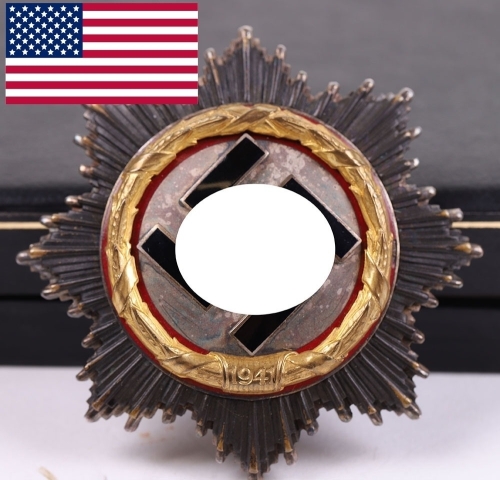 WW2 German Deutsche Kreuz (German Cross) in Gold Award by Deschler & Sohn